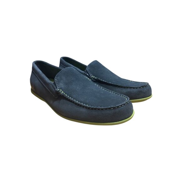 Rockport Malcom Venetian Dark Grey/Green Loafer Men’s Size 7.5M - Picture 1 of 10